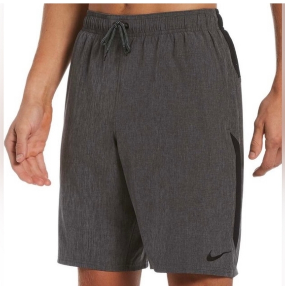 Nike 9" Men's Gray Swim Shorts - Picture 1 of 6